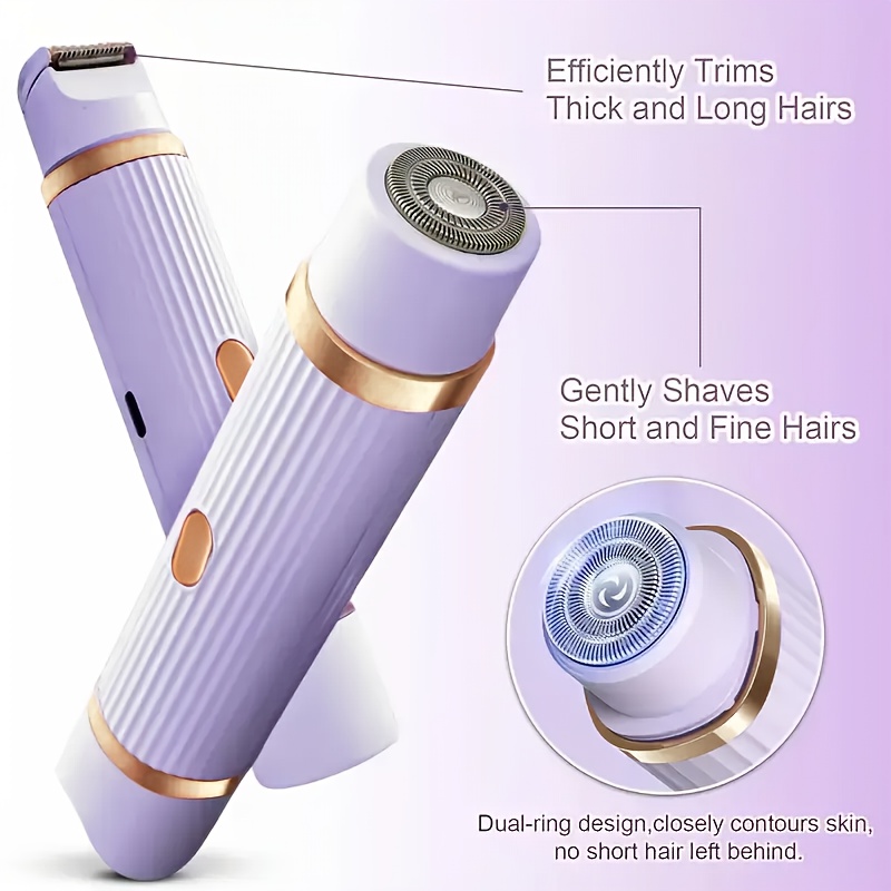 Este depilador de lámina de doble cabezal para mujer cuenta con cuchillas de acero inoxidable que proporcionan un depilado suave y eficaz. Con dos cabezales, es adecuado para usar en múltiples áreas. Perfecto para el cuidado diario, es fácil de usar y compacto.