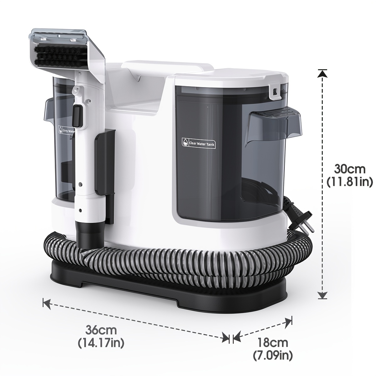 Lubluelu Máquina de Limpieza de Puntos con Succión Potente de 16500Pa, Máquina de Limpieza de Puntos con Succión Potente, Diseño de Doble Tanque de Agua para Limpieza de Tejidos, con 3 Accesorios, Eliminador de Manchas No Químico para Alfombras, Mascotas, Asientos de Coche, Sofá y Sillón, Regalos de