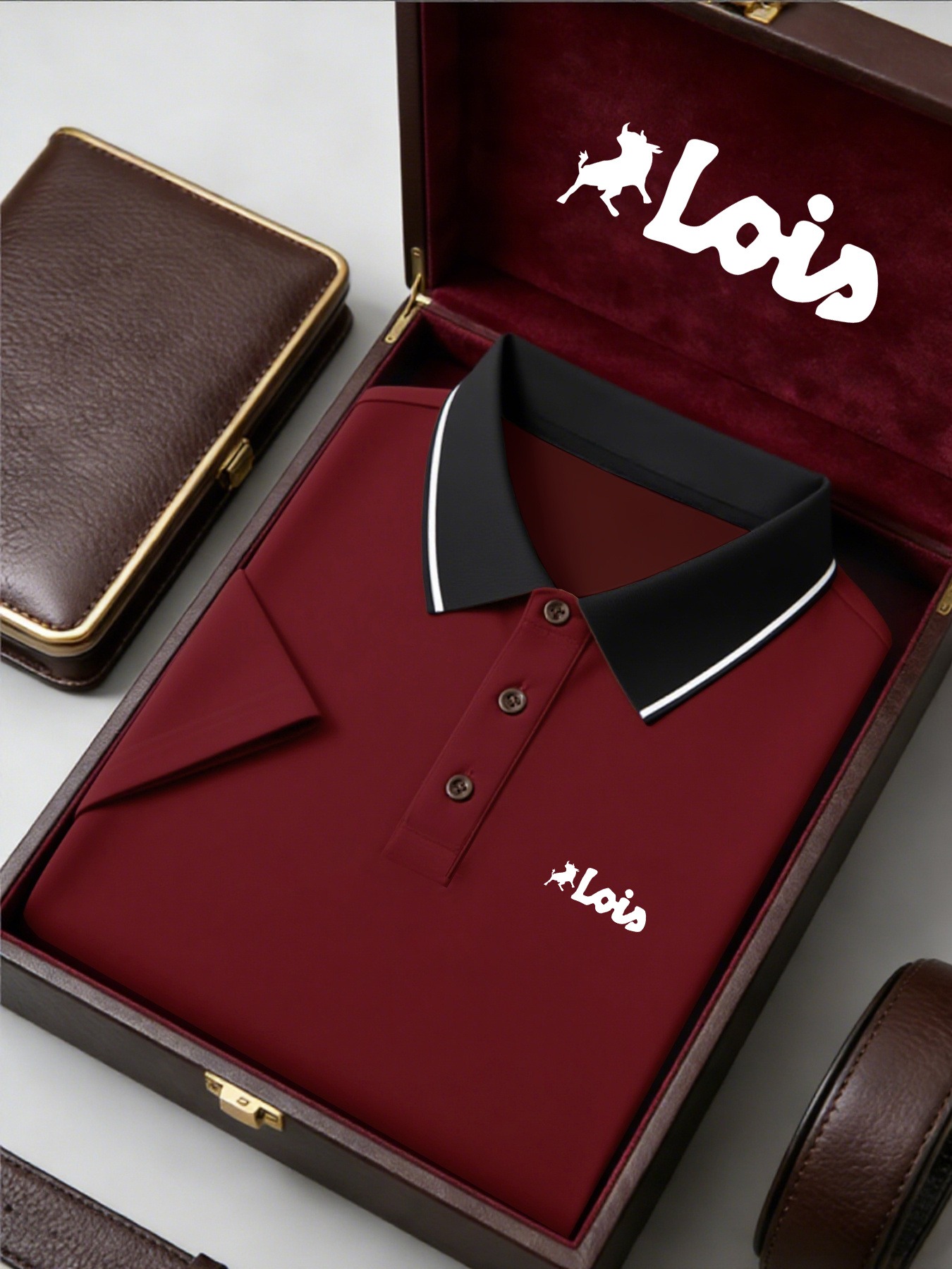 Polo de manga corta casual para hombre, ideal para golf, equitación y actividades al aire libre, con estampado LOIS, perfecto para hombres maduros en entornos business casual, transpirable y cómodo, ideal para primavera y verano, se puede usar solo o con capas.